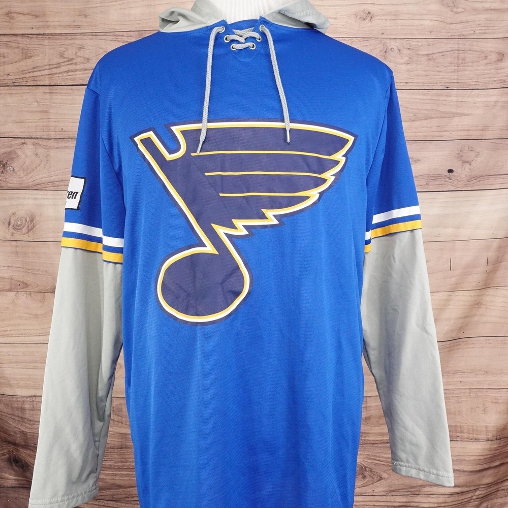 St Louis Blues‎ Jersey XL Blue NHL Hockey Pullover Hooded Success Brands SGA